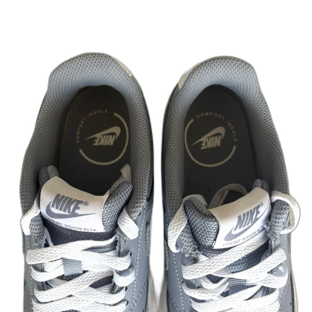 Nike Court Vision Alta LTR Size 6 Womens Ashen Slate/White - Picture 8 of 9